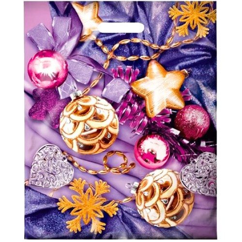 Пакет с прорубной ручкой ПВД 38х47 (60 мкм) Сиреневый вечер лам. (50/500 шт.) Интерпак в Екатеринбург — Uralhoz.ru