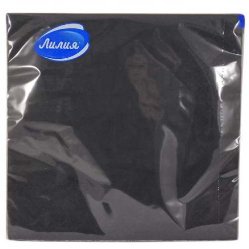 Салфетка 33х33 (2 сл.)  20 Лилия Чёрная Интенсив (1/15 шт.) 0865 АКЦИЯ в Екатеринбург — Uralhoz.ru