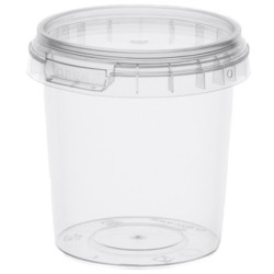 Контейнер круглый 155 мл (Н-70, D-69) упорное кольцо+конт.замок (400 шт.) ВЗЛП комплект 1509кп