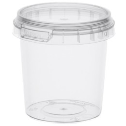 Контейнер круглый 155 мл (Н-70, D-69) упорное кольцо+конт.замок (400 шт.) ВЗЛП комплект 1509кп