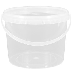 Ведро с крышкой и ручкой 0,8 л (неокр) Инпласт (260 шт.)