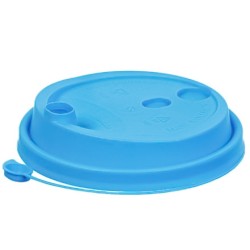 Крышка для стакана (d-90 мм) с питейником голубая МАТОВАЯ ВЗЛП (50/1000 шт.) 3001м/г