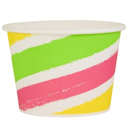 Креманка бумажная (93мм) 250 мл ДНО Полоски (50/800 шт.) ЛигаПак