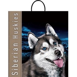 Пакет с пластиковой ручкой ПВД 40х44 (100 мкм) Хаски лам. (10/100 шт.) Интерпак