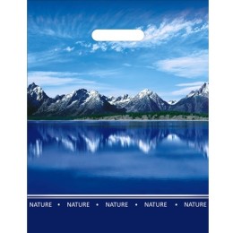 Пакет с прорубной ручкой ПВД 31х40 (60 мкм) Озеро лам. (50/500 шт.) Интерпак