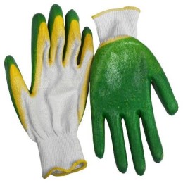 Перчатки х/б с двойным латексным обливом (10 пар) (1/30 шт.)