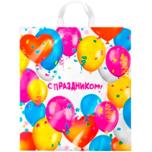 Пакет с петлевой ручкой ПНД 38х42 (40 мкм) Пати (25/500 шт.) Интерпак в Екатеринбург — Uralhoz.ru