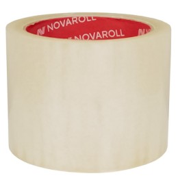 Лента клейкая (40 мкм) 75 мм х 66 м прозрачная NOVAROLL 203 арт.0120-394Х (4/24 шт.)