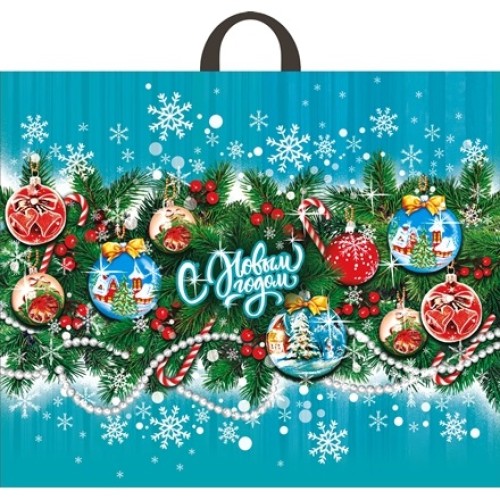 Пакет с петлевой ручкой ПВД 60х50 (70 мкм) Снежное варьете (25/250 шт.) Интерпак в Екатеринбург — Uralhoz.ru