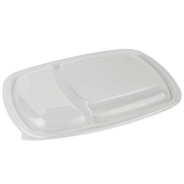 К-230-2К (PP) Крышка к прямоугольному контейнеру прозрачная ПолиЭР (50/300 шт.)
