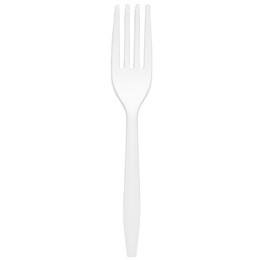 Вилка одноразовая 150 мм компакт (PP) белая (ВЗЛП) (50/1000 шт.) 4056б