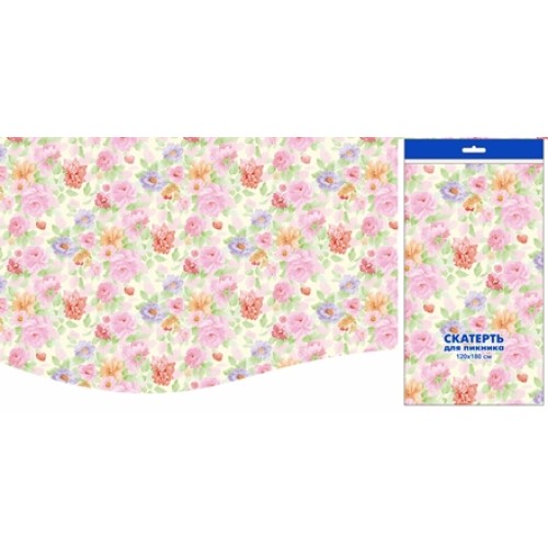 Скатерть ПВД 120х180 (35 мкм) Пастель (1/50 шт.) Интерпак в Екатеринбург — Uralhoz.ru