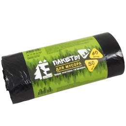 Мешок д/мусора ПНД 60 л (50 шт.) рулон Ё-РОМАШКА (1/20 шт.) ЕЛР60-50/20