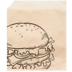 Уголок бумажный 175х140 бежевый подпергамент с печатью Бургер AVIORA (100/2000 шт.) 108-088