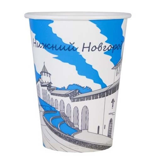 Стакан ГН 350 мл (d-90 мм) бумажный Города (50/800 шт.) ViRiDo в Екатеринбург — Uralhoz.ru