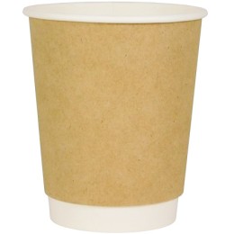 Стакан ГН 250 мл (d-80 мм) бумажный, 2-х сл. КРАФТ (30/600 шт.) Экопак