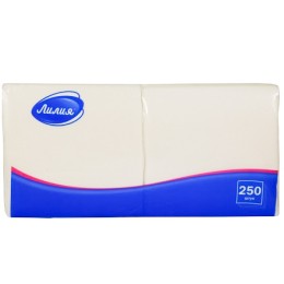 Салфетка 24х24 (1 сл.) 250 белая Лилия (1/21 шт.) 0951