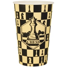 Стакан ГН 400 мл (d-90 мм) бумажный Шах и мат (50/800 шт.) ViRiDo