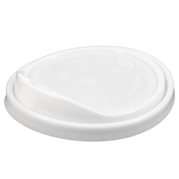 Крышка для стакана (d-90 мм) открытый питейник тип З белая ВЗЛП (50/1000 шт.) 3016Б