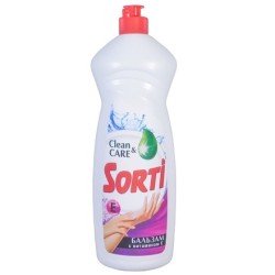 Средство моющее для посуды 0,9 л SORTI Витамин Е (1/12 шт.)