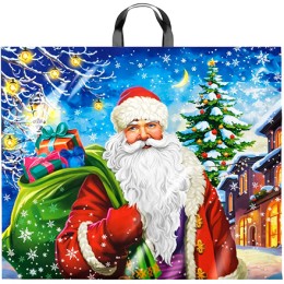 Пакет с петлевой ручкой ПВД 60х50 (70 мкм) Дарю подарки (25/250 шт.) Интерпак