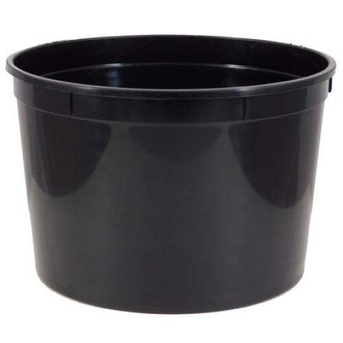 Контейнер круглый 500 мл (Н-79, D-112) Элисар ЧЕРНЫЙ (50/500 шт.) б/к в Екатеринбург — Uralhoz.ru