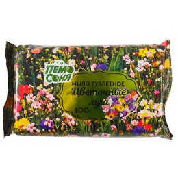 Мыло туалетное 100 г Ординарное Мылоленд ПемоСоня Цветочные луга (1/90 шт.)
