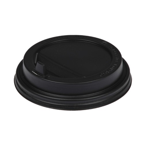 Крышка для стакана (d-90 мм) закрытый питейник ЧЕРНАЯ глянец УК-90К Каштан (100/2000 шт.) в Екатеринбург — Uralhoz.ru