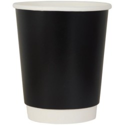 Стакан ГН 250 мл (d-80 мм) бумажный, 2-х сл. Черный (30/600 шт.) ViRiDo