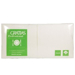 Салфетка 24х24 (2 сл.) 250 белая (1/15 шт.) Gratias