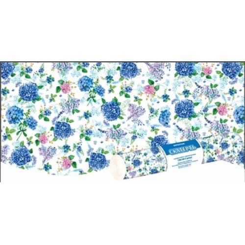 Скатерть в рулоне ПВД 120х160 (35 мкм) Гортензия (5 шт.) (1/25 шт.) Интерпак в Екатеринбург — Uralhoz.ru
