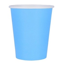 Стакан ГН 250 мл (d-80 мм) бумажный Тиффани (голубой) (50/1000 шт.) ViRiDo