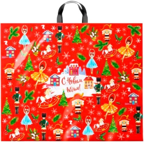 Пакет с петлевой ручкой ПВД 60х50 (70 мкм) Щелкунчик (25/250 шт.) Интерпак в Екатеринбург — Uralhoz.ru