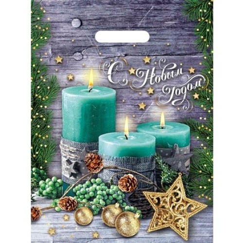 Пакет с прорубной ручкой ПВД 30х40 (35 мкм) Святки (50/1000 шт.) Интерпак в Екатеринбург — Uralhoz.ru