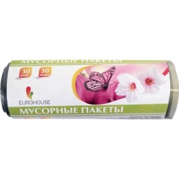 Мешок д/мусора ПНД 30 л (30 шт.) рулон Eurohouse (1/70 шт.) 3621