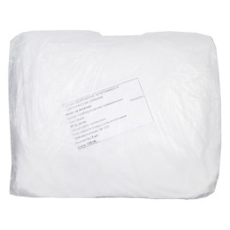 Халат одноразовый на липучке Белый в ПНД (10 шт.) размер 3XL (1/10 упак.)