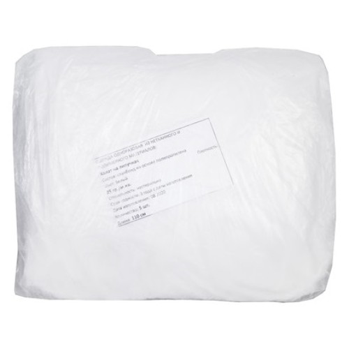 Халат одноразовый на липучке Белый в ПНД (10 шт.) размер 3XL (1/10 упак.) в Екатеринбург — Uralhoz.ru