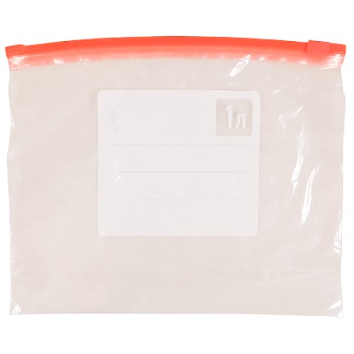 Пакет со слайдером/бегунком и донной складкой 220х180 (30+30) мм 1 л (50 шт.) (1/20 упак.) в Екатеринбург — Uralhoz.ru