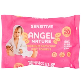 Салфетки влажные  (20 шт.) Angel Sensetive розовый для детей (1/48 шт.) AN-6