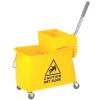 Уборочная тележка одноведерная 20 л с отжимом на колесах ЖЁЛТАЯ (1 шт.) в Екатеринбург — Uralhoz.ru