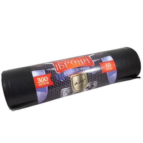 Мешок д/мусора ПВД 300 л (10 шт.) рулон 2-х слойный БРОНЯ (1/6 шт.) ВР-0014 в Екатеринбург — Uralhoz.ru