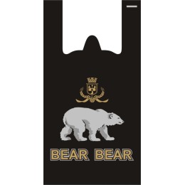 Пакет-майка ПНД 30+16х55 (16 мкм) Белый медведь Солпласт (100/1000 шт.)