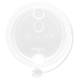 Крышка для стакана (d-90 мм) с питейником прозрачная МАТОВАЯ Talgon (50/800 шт.)