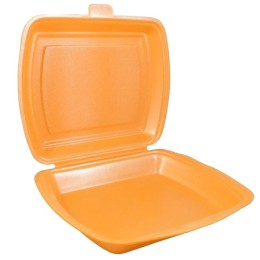 Ланч-бокс 1-секц. (247х206х35) ЮжуралПак 81 LB (тпВ) (200 шт.) ОРАНЖЕВЫЙ