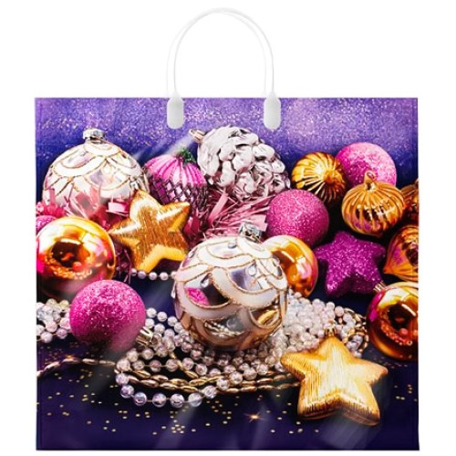 Пакет с пластиковой ручкой ПВД 37х34 (80 мкм) Самоцветы (10/100 шт.) Интерпак в Екатеринбург — Uralhoz.ru