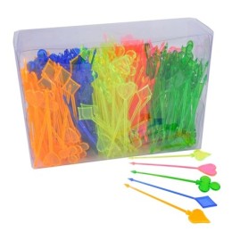 Пики пласт. Карта цветная 87 мм (300 шт.) в ПЛАСТ.КОРОБОЧКЕ (1/16 шт.)