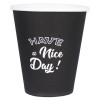 Стакан ГН 250 мл (d-80 мм) бумажный Nice day Черный (50/1000 шт.) Пэйпер Кап в Екатеринбург — Uralhoz.ru