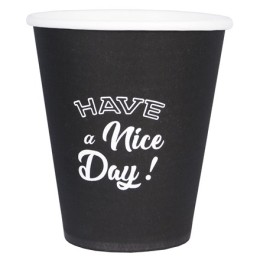 Стакан ГН 250 мл (d-80 мм) бумажный Nice day Черный (50/1000 шт.) Пэйпер Кап