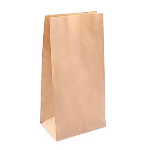 Пакет бумажный с прямоугольным дном 120х80х240 крафт 50 г (1000 шт.) 108-048 в Екатеринбург — Uralhoz.ru