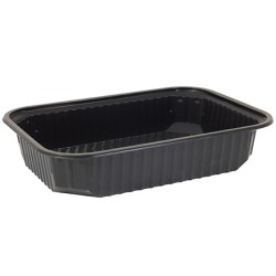 Плоское Дно контейнера  500 г (186х132х37) BRO PACK (100/500 шт.) ЧЕРНОЕ